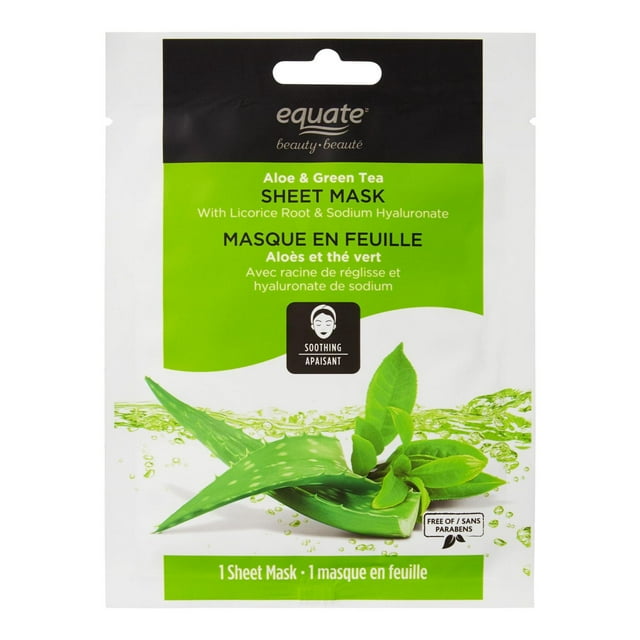 Equate Beauty Soothing Aloe & Green Tea Sheet Mask