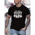 thumbnail image 1 of Camiseta con estampado de letras "PAPÁ" para hombre, ideal para verano y exteriores, ropa informal, regalo para hombre., 1 of 8