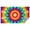 Rainbow Tie Dye, variant on Red White Tie Dye Mandala Pattern Rectangle Tablecloth 60"x84",Waterproof Polyester Rectangle Table Cloth, Wipeable Spillproof Polyester Tablecloth for Dining, Camping, Indoor and Outdoor