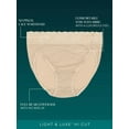 thumbnail image 5 of Vanity Fair Radiant Women's Light and Luxe Hi-Cut Brief Underwear - Stretch Lace Waistband, 3-Pack, Sizes S-5XL, 5 of 16