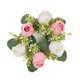 thumbnail image 4 of Anillo de vela Floral Artificial, anillo de vela de flor sintética, centros de mesa, corona de vela para fiesta del Día de San Valentín, Día de Acción Rosa, 4 of 10
