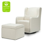 Carter's by DaVinci Adrian Swivel Glider with Storage Ottoman in Ivory Boucle