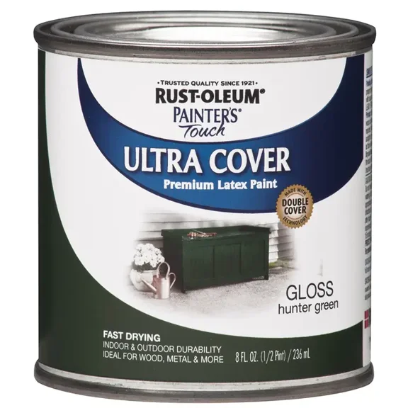 1/2 pt Rust-Oleum Brands 1938730 Hunter Green Ultra Cover 2X Premium Latex Paint