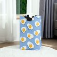 thumbnail image 6 of Yayeee Freestanding Laundry Hamper with Handle Collapsible Large Storage Basket for Clothes, Playful Fried Eggs, 6 of 7