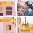 thumbnail image 4 of Kids House Cocina de Madera Elite Pink, Cocina de Juguete para Niñas Color Rosa con Dorado, Detalles de Lujo y Amplios Espacios para Almacenar y Cocinar, 4 of 5