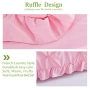 HIG Blush Pinch Pleat Comforter Set, 5-Piece, King