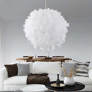 Coloured Feather Household Light Shade Lampshade Ceiling Pendant Variation 