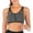 Gray, variant on Women Zipper Racerback Sport Bras Seamless Support Workout Yoga Fitness Sports Bras Green L