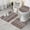 Boho Orange And, variant on Brown Geometric Quatrefoil Pattern Bathroom Rugs Sets 3 Piece,Toilet Cover Set,Absorbent Non Slip Bathroom Mats Sets with U-Shaped Contour Rug Toilet Rug Set