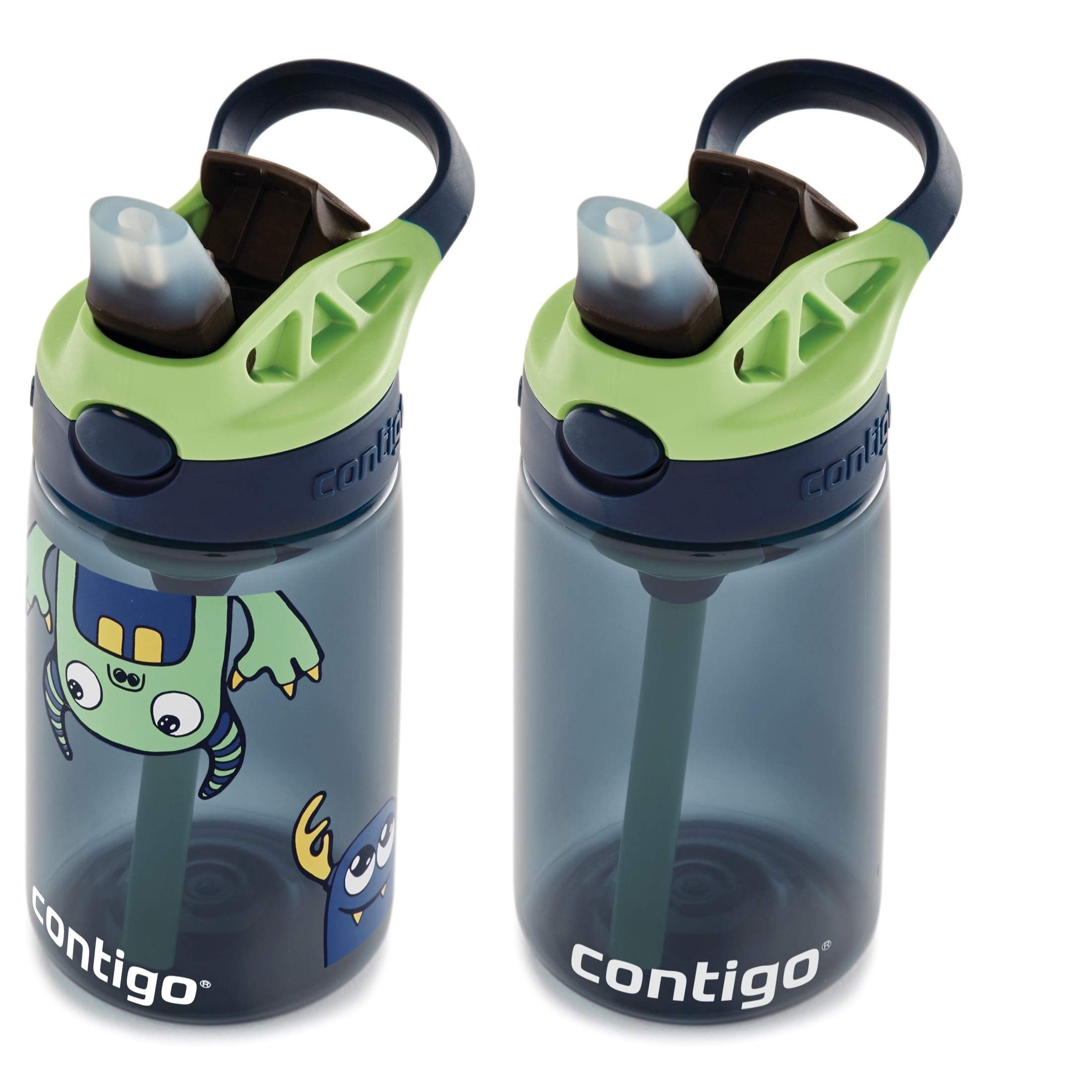 Contigo Kids 2-Pack Straw Water Bottle, 14 oz - Monsters