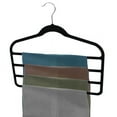 thumbnail image 5 of Home Basics Velvet Trouser Hanger, (Pack of 3), Black, 5 of 6