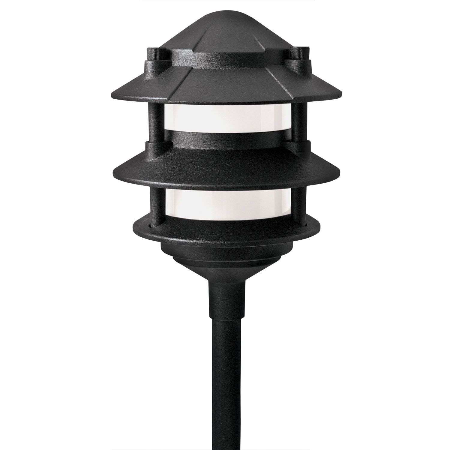 Paradise New Black Cast Aluminum Low Voltage Home Landscape Lighting 8 Piece Set