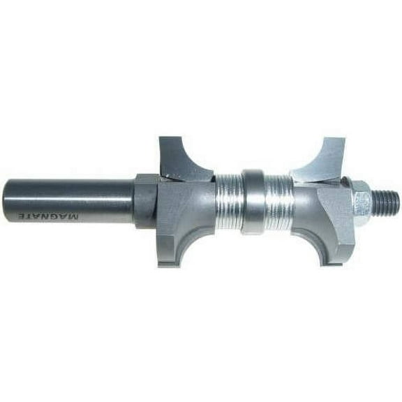 Magnate 7734 Adjustable Double Round Over Router Bits — 3/8" Radius; 1/2" Shank Diameter; 1-5/8" Cutting Length; 1-1/2" Overall Diameter; 1-1/2" Shank Length