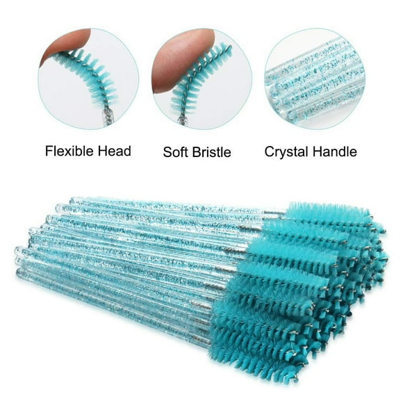 100pcs Varitas de Rimel Desechables Colcomx Cepillos de pestañas varitas de rimel color verde