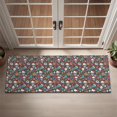 thumbnail image 2 of Colorful Floral Skull Pattern Door Rugs,Washable Non Slip Door Mats Indoor,Decorative Door Mats,Entry Mat Indoor for Entrance,Bedroom,Kitchen,Bathroom,16"x47", 2 of 6