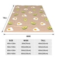 thumbnail image 5 of Bingfone Egg And Avocado Print Flannel Fleece Blanket Throw Blanket For Bed,Sofa,Couch,Travel,Camping(50"X40"), 5 of 9