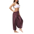 thumbnail image 4 of Txlixc Pantalones de entrenamiento para mujer, estampado digital bohemio, pantalones de yoga sueltos con lado dividido Txlixc Estilo de ocio, 4 of 9