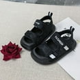 thumbnail image 2 of Gubotare Toddler Sandals Boys Wide Unisex Kids Summer Slide Sandals Baby Comfort Anti-Slip Open Toe Adjustable Walking Beach Shower Shoes for Boys Girls Size 11.5 (Black,11.5 Little Kids), 2 of 4