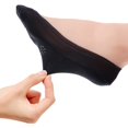 thumbnail image 3 of 6 Pairs Black Women's No Show Socks, Nylon Ultra Low Cut Non-Slip Thin Liner Socks, Invisible Socks for Flats, 3 of 6