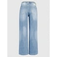 thumbnail image 6 of Women's Plus Size High Waisted Non Stretch Single Breasted Denim Pants Comfortable Loose Pluse Size Jeans For Women, 6 of 7