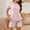 01 Pink, variant on Weiqiqre Pajamas for Women Set 2 Piece Ribbed Knit Pjs Short Sleeve Sleepwear Set Summer Soft Pajamas Set Casual Lounge Sets