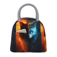 thumbnail image 1 of Fotbe Red And Blue Fire Cat Bolsa de Almuerzo con Estampado, Lonchera Aislada, Contenedor de Comida Reutilizable Tipo Cooler a Prueba de Fugas, 1 of 6