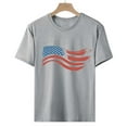 thumbnail image 5 of KALE 4th of July Short Sleeve Shirts for Women American Flag Patriotic 2D Independence Day Print Casual Sports T Shirt Y2K Clothes Grey XXXL, 5 of 7
