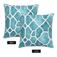 thumbnail image 4 of Multi-Size Linen Sofa Pillow Cover Invisible Zipper Open And Close Strong Use For Sofa Chair Garden Sofa Car Turquoise Moroccan Trellis Hand-Drawn Sketch_62922_1 16"X16", 4 of 7