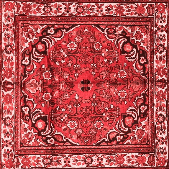 Ahgly Company Indoor Square Persian Red Traditional Area Rugs, 7' Square