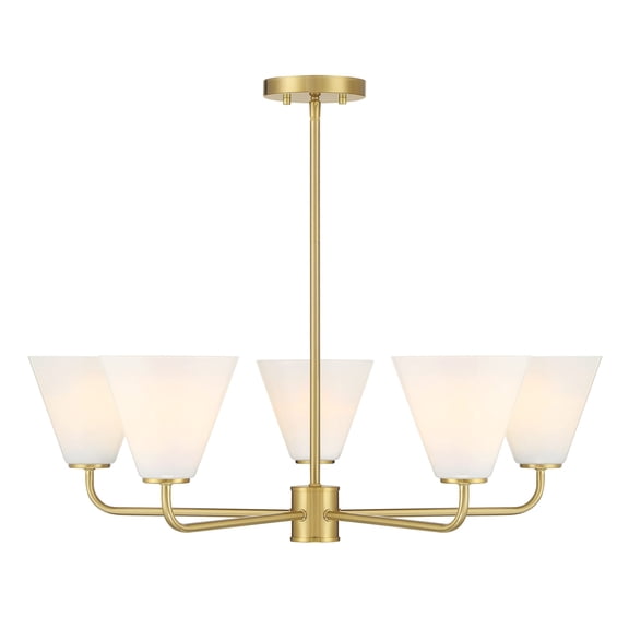Blair 5-Light Chandelier in Warm Brass