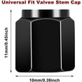 thumbnail image 3 of 20 Pieces Tire Valve Caps Aluminum Valve Stem Caps in Hexagon Shape with Rubber O-Ring Seal Stem Covers Universal Fits for Car Truck Motorcycles Bike and Bicycle (Black), 3 of 5