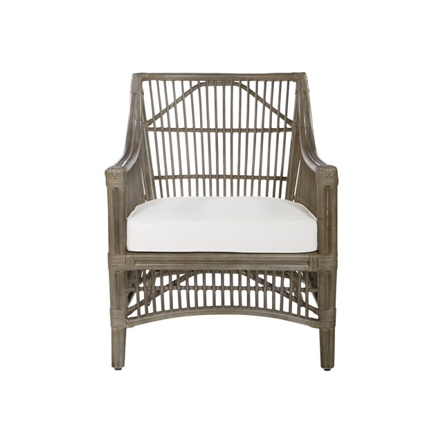 OSP Designs Maui - Fauteuil - Accoudoirs - Rotin - Gris Lavé