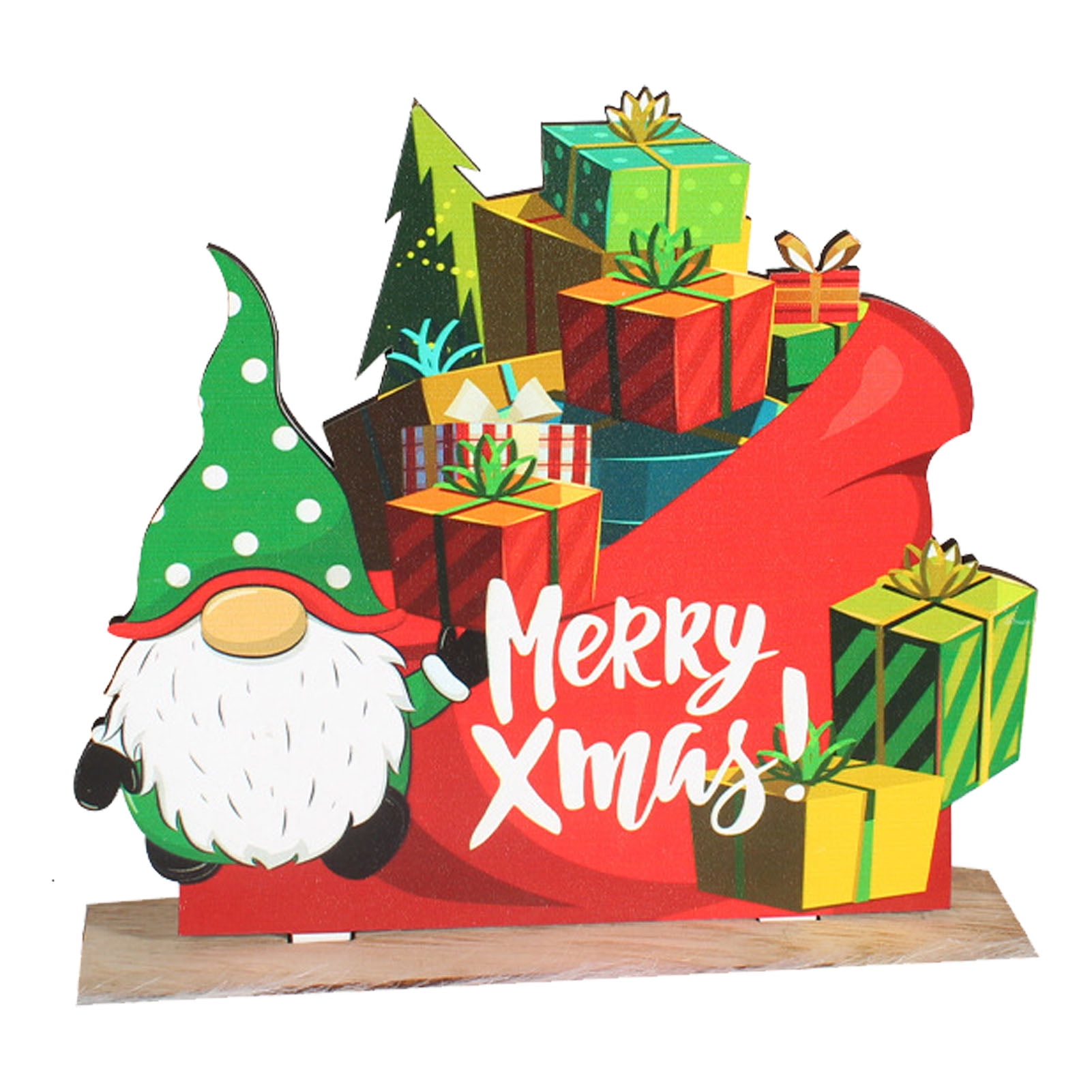 Kafei Wooden Santa Claus Tabletop Sign Christmas Table Decorations