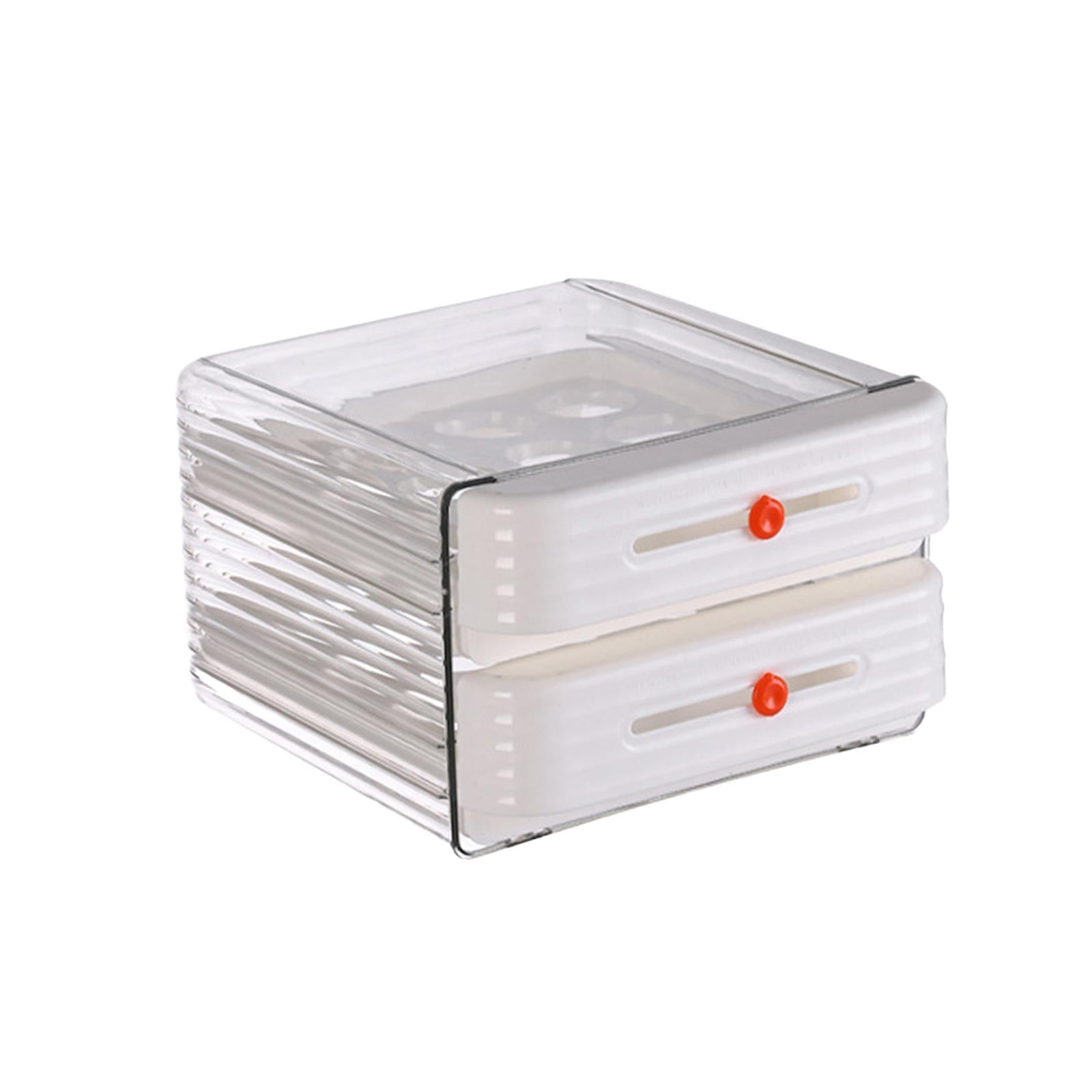 Fiocias Egg Fresh Storage Box Transparent Stackable Egg Storage Container for Pantry