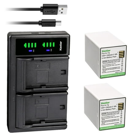 Kastar 2-Pack Battery and LTD2 USB Charger Compatible with Arlo Pro 3 XL Camera VMC4040P  Pro 3 Floodlight Camera VMA5410 VMA5410-10000S  VMA5600 VMA5600-20000S  VMS5242 VMS5242-2CCNAS VMS5242-4CCNAS