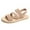 A Khaki, variant on Strappy Espadrille Platform Wedge Sandals for Women Dressy Summer Beach Shoes with Comfortable Cushioned Insole and Ankle Strap Buckle