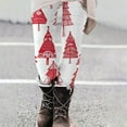 thumbnail image 2 of Xihbxyly Leggings for Women Fashion Christmas Print Slim Boots Trousers High Waisted Workout Pants Fleece Lined Leggings Soft Clouds Fuzzy Legging Tights, 2 of 5