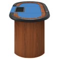 thumbnail image 2 of vidaXL 10-Player Poker Table with Chip Tray Blue 160x80x75 cm, 2 of 4