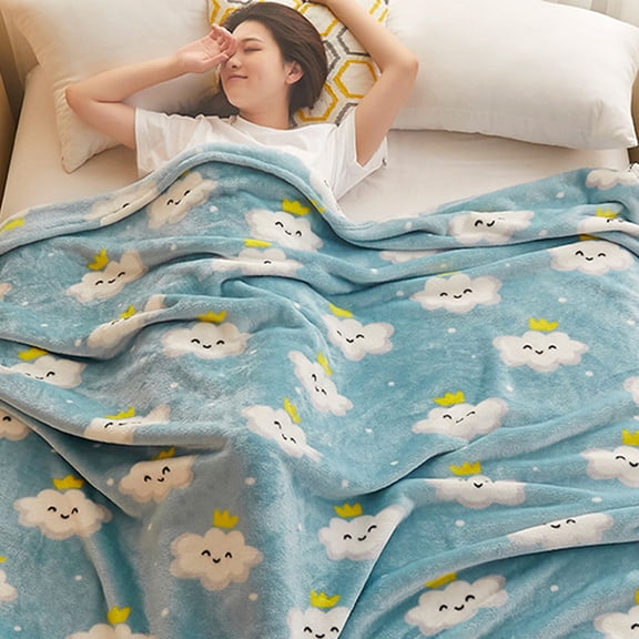 KOYPTL Flannel Blanket Bed Blanket for Adults Toddlers Sleep,79x91In Weighted Throw Blanket,Soft Warm Heavy Blanket for Bed Couch Household Winter Holiday Bedroom Living Room Decorations