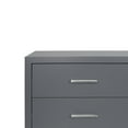 thumbnail image 6 of GDF Studio Borah Contemporary Faux Wood 2 Piece Double Dresser and Nightstand Bedroom Set, Charcoal Gray and Black, 6 of 12
