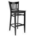 thumbnail image 2 of Vertical Bar Stool in Black with Wood Seat, 2 of 2
