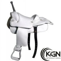 KGN Leather Barrel Racing Horse Saddle, White