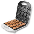thumbnail image 1 of Mini Donut Maker, Mini máquina para hacer panqueques para desayuno, refrigerios, postres y más con superficie antiadherente, máquina para hacer pasteles, calentamiento de doble cara Hace 16 donuts, 1 of 5