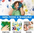 thumbnail image 3 of Set de pintura para dedos ABEIER, lavable, no tóxico, 12 x 60 ml, de 1 a 10 años, 3 of 7