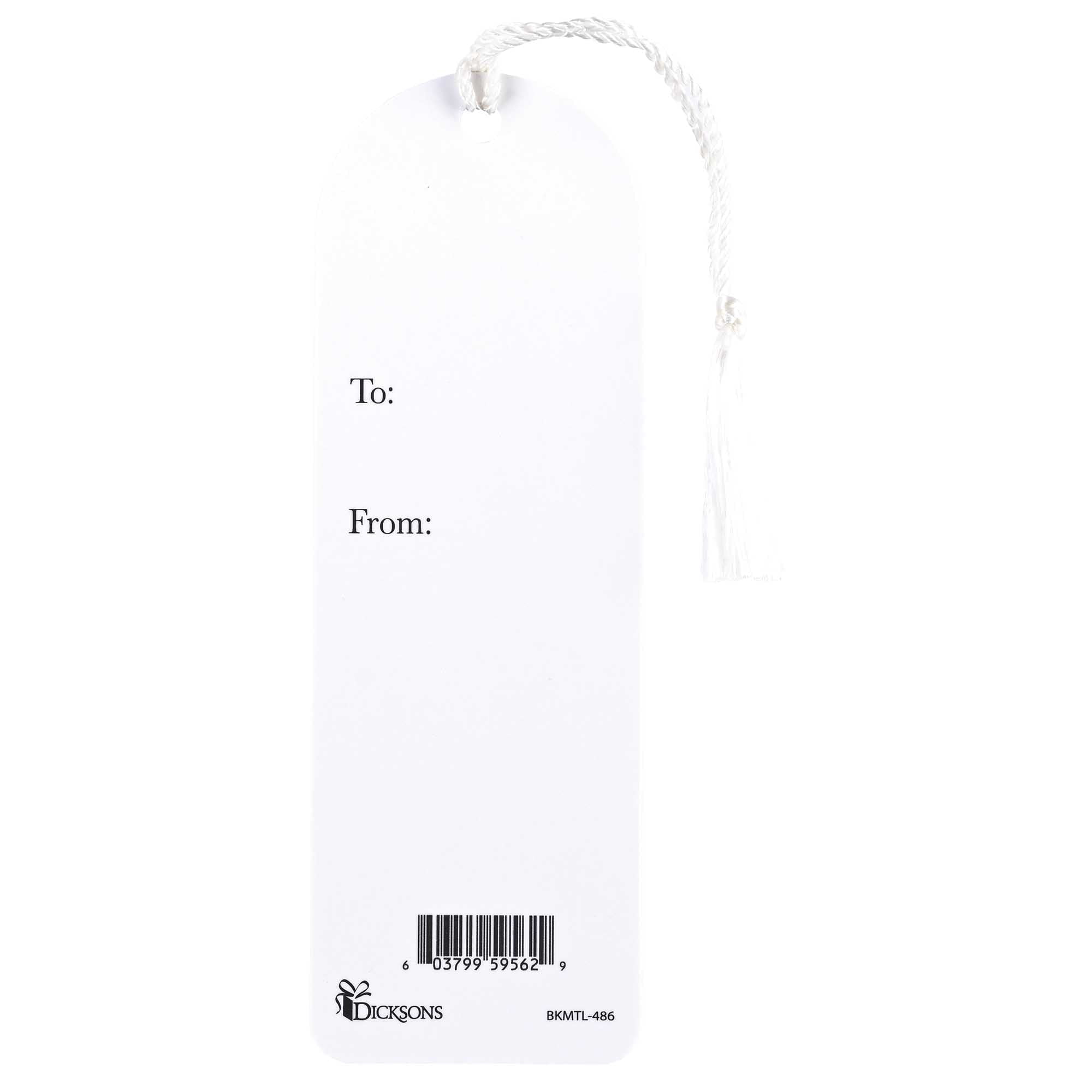 Dicksons BKMTL-486 He Will Not Forget Grey and White 2 x 6 Inch Paper and Tassel Place Keeper Bookmark Pack of 12