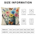 thumbnail image 5 of ARISTURING Spring Floral Pillow Cover Flower in Watering Can and Butterfly Decorative Throw Pillow Case Spring Outdoor Cushion Cover for Home Couch Sofa Farmhouse Decor, 5 of 5