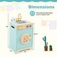 thumbnail image 3 of Gymax Ensemble de Jeu Laveuse pour Enfants avec Détergent à Lessive et Désinfectant pour les Mains, Roue Rotative, 3 of 10