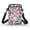 Cats Pattern, variant on Ice Cream Pattern Crossbody Crossbody Bags, with Zipper, Outdoor Travel Polyester 4.33"x1.97"x7.09"