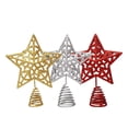 thumbnail image 5 of Wrought iron Christmas tree, top star, wrought iron decoration, five-pointed star, Christmas tree ornament, three-dimensional iron sheet decoration, gold, 25cm, 5 of 5
