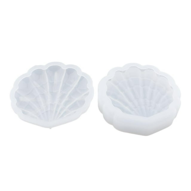 Abbracc 2 Pack Shell Coaster Mold Silicone Mould for DIY Epoxy Resin Casting Ashtray